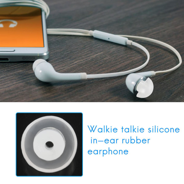 20 st silikon in-ear hörsnäckor svamp öronproppar öronproppar för radio hörlurar headset white