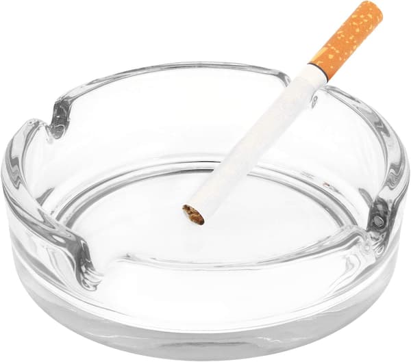 4x askfat i glas, transparenta, solid design, Ø 11 cm (4 st - Ø 11 cm x 3,8 cm)