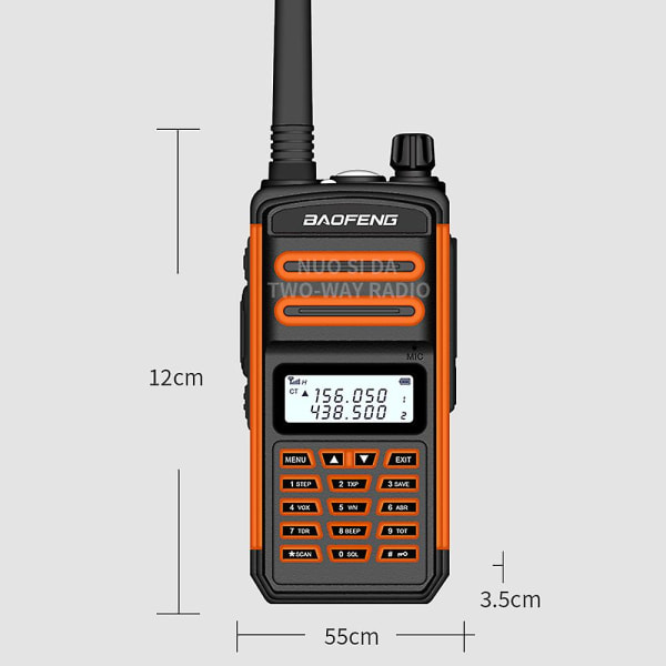 BaoFeng S5 plus Tehokas Walkie Talkie CB Radio lähetinvastaanotin 5-25 km pitkä kantama Orange