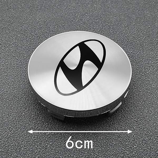 4 stk. Bilhjul Center Hubcaps Emblem Stickers til Hyundai I10 I20 I30 I40 Azera Accent Creta Elantra Fe Getz Tucson Tilbehør