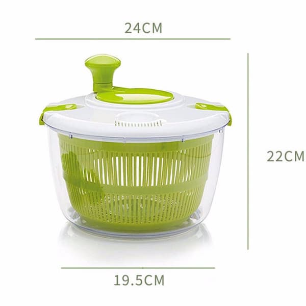 Stor salladstorkare med lock, 5 liter, manuell