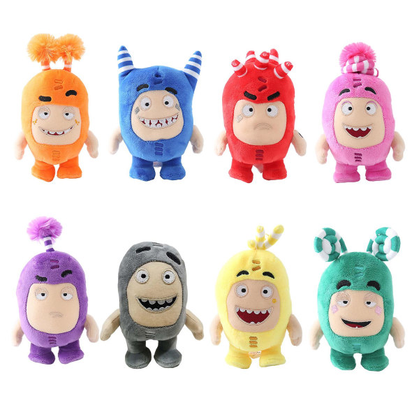 18cm Cartoon Oddbods Plysj Barn Leker Dukker Myk Søt Pogo Bubbles Jeff Slick Leker, 100% NY Green