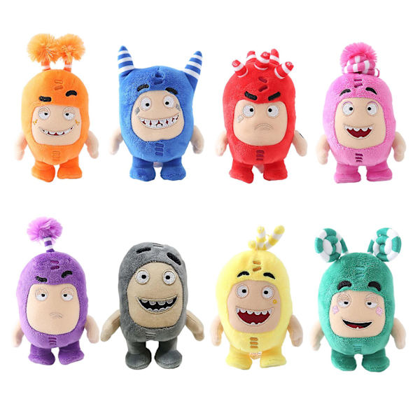 18cm Piirretty Oddbods Pehmolelu Lapsille Nukke Pehmeä Söpö Pogo Bubbles Jeff Slick Leikki, 100% UUSI Yellow