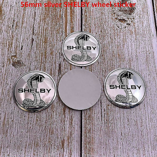 4 stk. 56mm eller 60mm Shelby Bil Hjul Center Hub Cap Fælg Refit D- Dæksler Sticker Auto Tilbehør