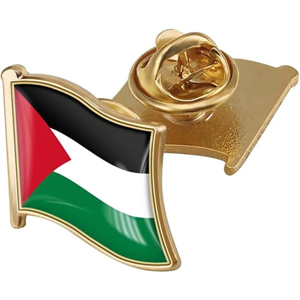 1 stk. Palestina flagg pins Palestina vinkende flagg pins Palestina flagg pin Palestina flagg kart brosje pin patriotisk merke Palestina flagg krystall epoksy A