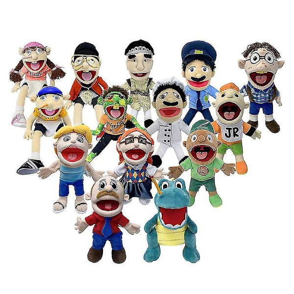 Jeffy och Feebee Handdocka Stor Mjuk Docka Plyschleksaker Dockor Barnpresent 60cm Zombie Jeffy