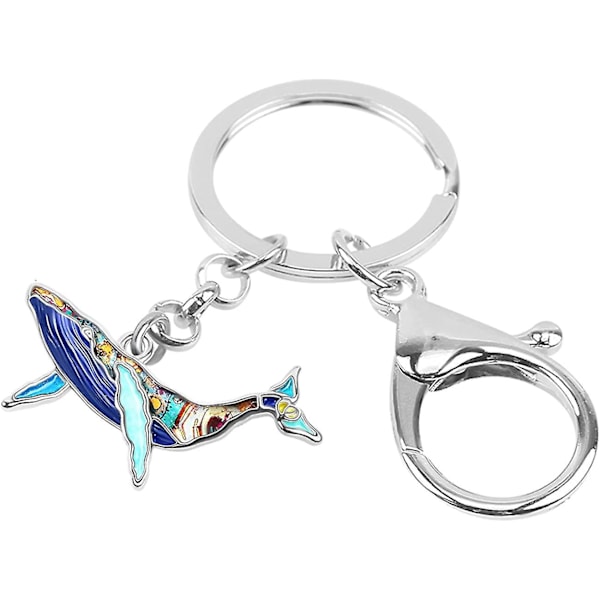 Emalj-legering Söt Val Keychain Ocean Nyckelringar För Kvinnor Flickor Väska Plånbok Charms Nyhet