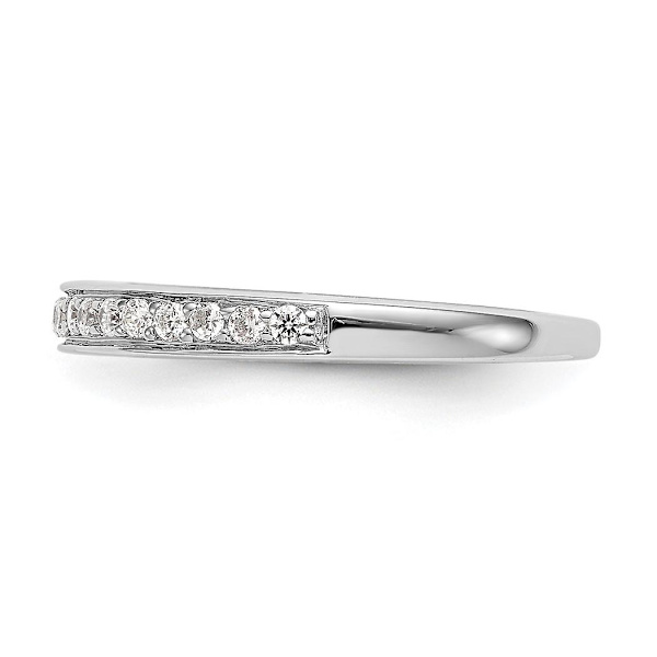14k valkokulta 1/3 karaatin timanttihääyhtye Koko 7.00 Korut naisille - 2.7 grammaa .30 dwt