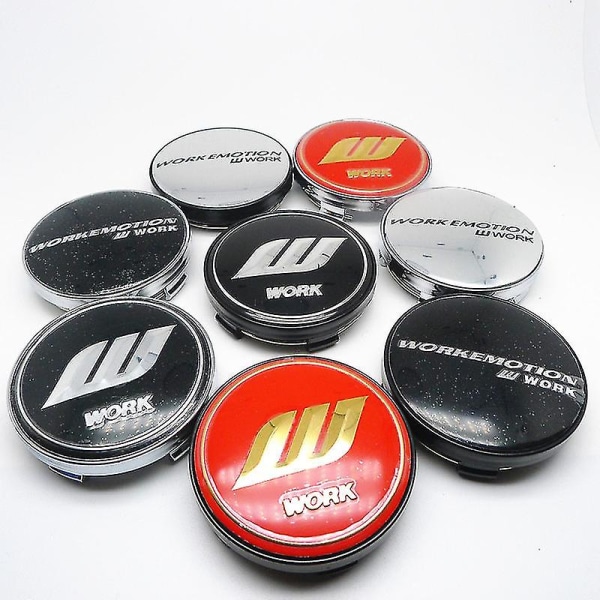 4pcs 60mm W Work Emotion Wheel Center Cap Hubs Car Styling Emblem Badge Logo Rims Cover Accessories,c