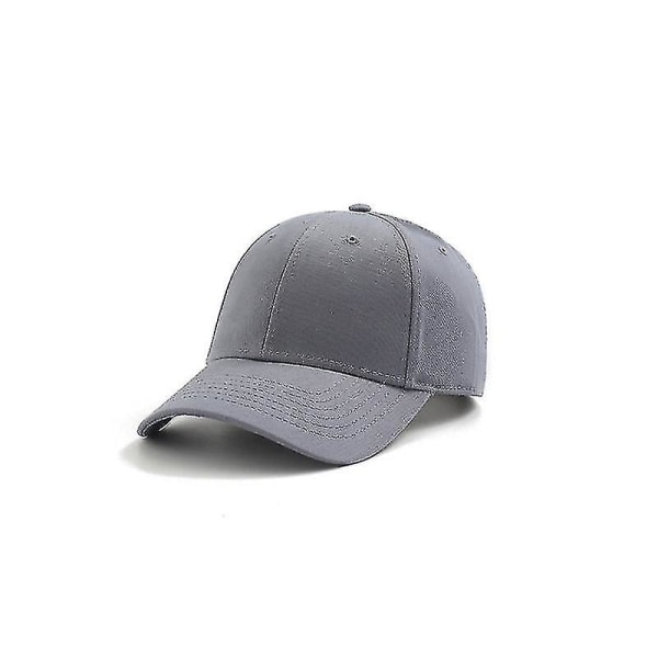 Baseballhatt Cap Casual Utomhus Sol Klassisk hård topp Bred brätte Ren bomull All-match Gray