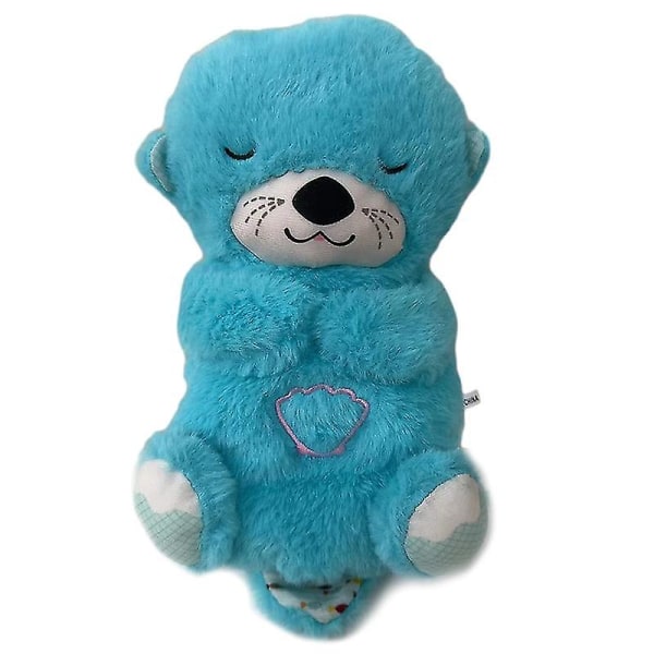 Babylegetøj Soothe 'N Snuggle Otter Åndedrættet Otter Plyslegetøj med lys og lyd - Billig Blue