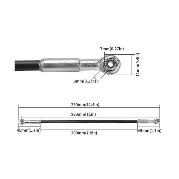 3 stk. erstatningshåndarme længde 290 mm/11,4 tommer diameter 3 mm forbindelsesstang til Qq-s 3D-printerdele