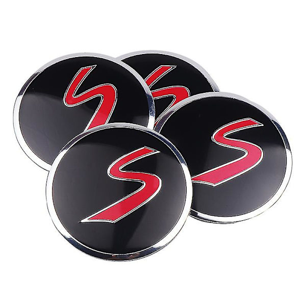 Bilstil 4 stk 56mm hjulnavkapsel rotteklistremerker for Mini Cooper S Jcw R55 R56 R50 R53 R60 # Yogu