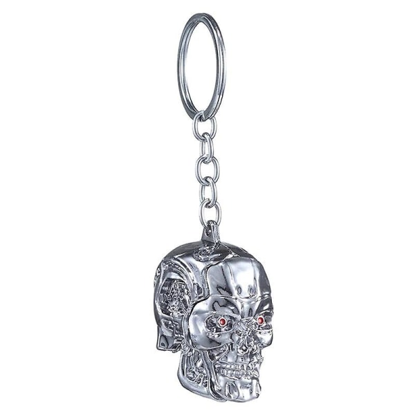 Terminator Skull Head Avaimenperä Miesten Naisten Muoti Riipus Avaimenperä Korut Auton avaimen tarvikkeet Silver Color CHINA