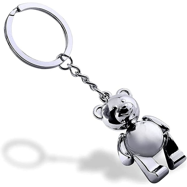 Söt metall björn nyckelring lemmar Avtagbar nallebjörn nyckelring