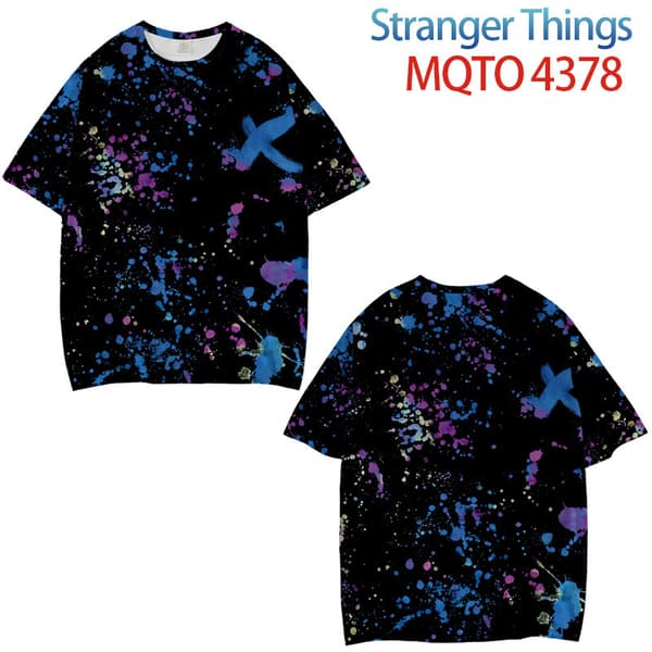 Stranger Things Trykket T-skjorte med korte ermer - Størrelse M - Stil 20