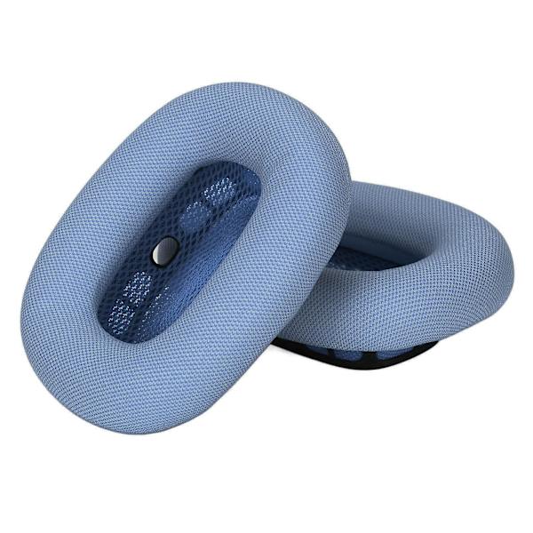 Ersättningsöronsnäckor i mjukt minnesskum och proteinläder för Airpod Max-hörlurar Blue