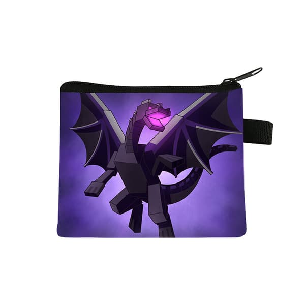 Minecraft Mini Myntpung — Bærbar Kortholder i Polyester for Studenter 13,5*11cm.48