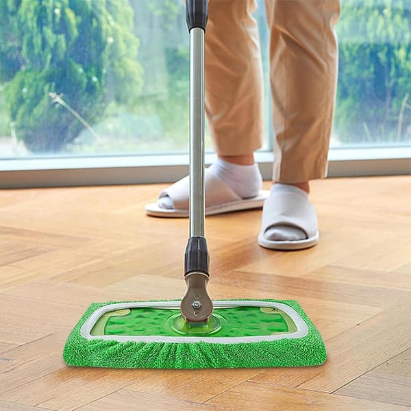 8-pak moppepude-refiller: genanvendelige, vaskbare mikrofiber, til flade mopper (moppe ikke inkluderet)