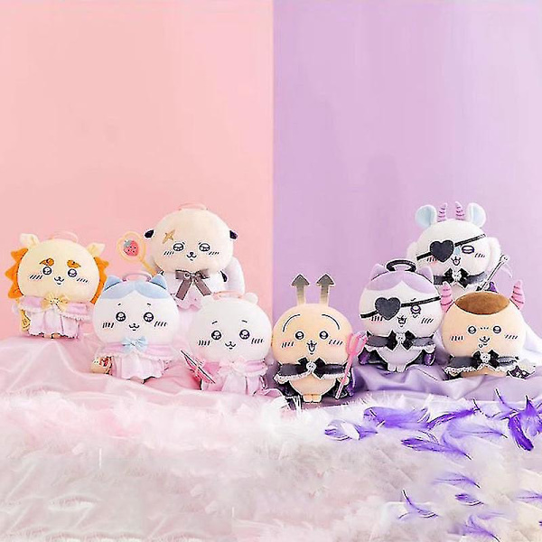 Chiikawa Söta Plush Ängeldocka Nyckelring Hängande Fluffig Mjuk Fylld Djävul Leksak A3