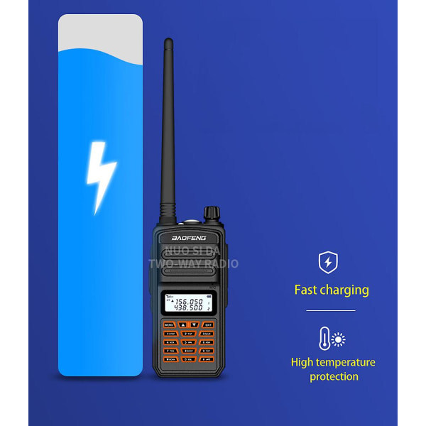 BaoFeng S5 plus Kraftig Walkie Talkie CB Radio Transceiver 5-25km Lang rekkevidde Orange