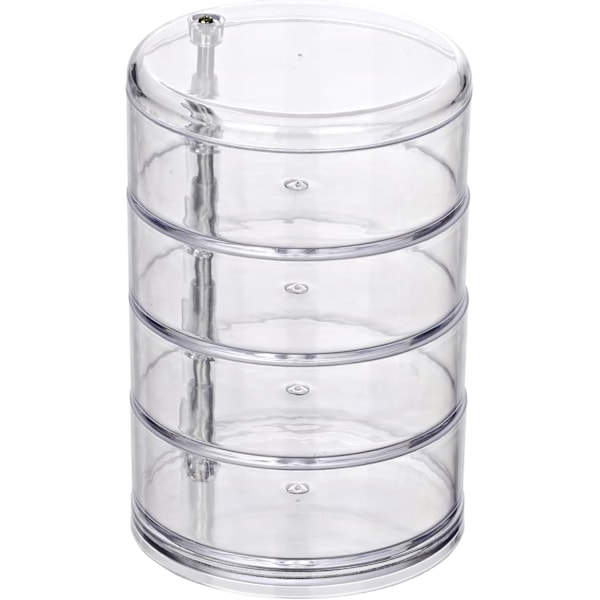 Makeup organizer med 4 transparente rum