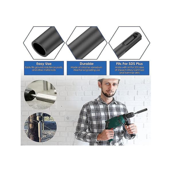 Sds Plus jordstangdriverbit for 5/8 tommer og 3/4 tommer, for borhammer Sds Plus rotasjonshammerbor
