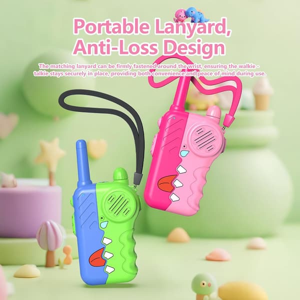 Trådløse walkie-talkies for barn – Pedagogisk utendørsleke for foreldre-barn-interaksjon Rosa (1 stk)
