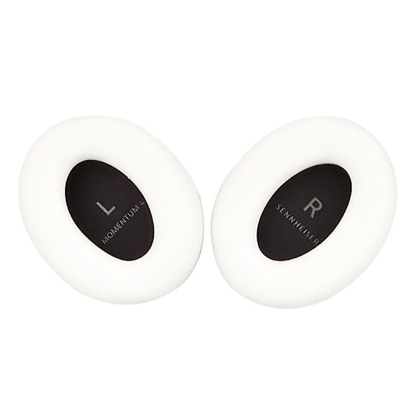 1 Par Silikon Øreputer for Sennheiser MOMENTUM 4 Trådløse Bluetooth Hodetelefoner Myke Putene - Beige White Style B