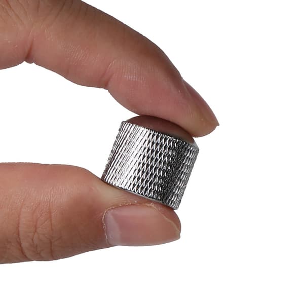 Silver treförpackning potentiometer elbasgitarr volymknapp metall med sidskruvhål switch gitarrknapp