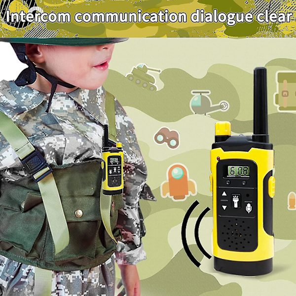 Walkie-talkie -lasten walkie-talkie pojille ja tytöille 3-12 vuotiaille, 3 mailin kantama