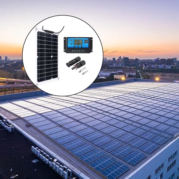 200 Watt 200W Solpanel Kit Med LCD Solar Controller 12V Rv Båd Off Grid_ Ljsm,