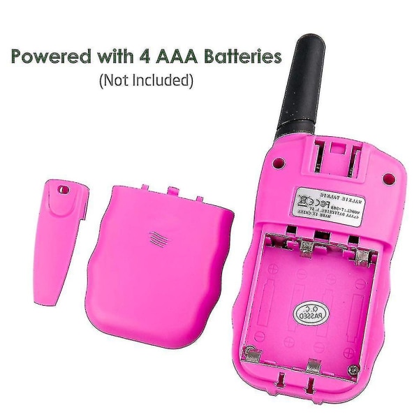 Børne Walkie Talkies 3-pak, 3 Miles Lang Rækkevidde Med Baggrundsbelyst LCD