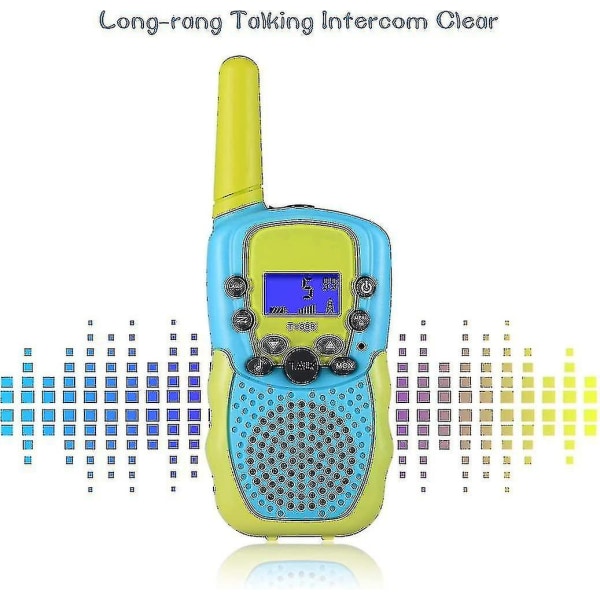 2 pakker, der passer til 3-12 år børns walkie-talkies 22 kanaler