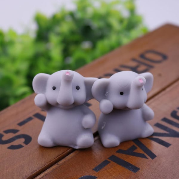 Haloppe Cute Squishy Elephant Squeeze Healing Fun Kids Kawaii Toy Stress Reliever Dekor White