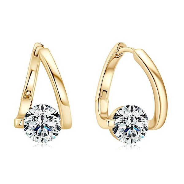 Moderne Rhinestone-besatte øreringe til kvinder - Magnetisk terapi - Smykker - Gaver Gold