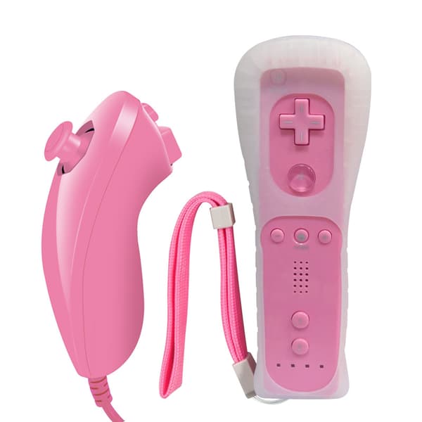 Trådløs controller og Nunchuck til Wii- og Wii U-konsoller - Perfekt PINK