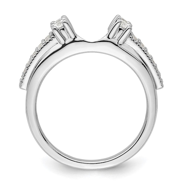 14k Hvitgull Lab-dyrket Diamant Ring Wrap Ring Måler 1,9 mm Tykk Størrelse 7,00 Smykker for Kvinner