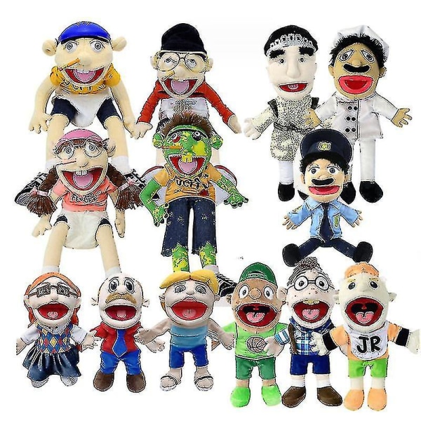 Ulkomainen kauppa Jeff käsipukki lelu suu hauska plussilelu zombi rock Jeff vanhemmat-lapsi käsipukki suu voi liikkua Jeff hand puppet