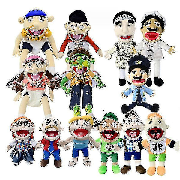 Ulkomainen kauppa Jeff käsipukki lelu suu hauska plussilelu zombi rock Jeff vanhemmat-lapsi käsipukki suu voi liikkua Zombie Jeff Hand Puppet
