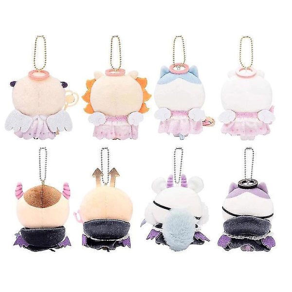 Chiikawa söpö plushi enkeli nukke avaimenperä riipus pörröinen pehmeä täytetty paholainen lelu A3