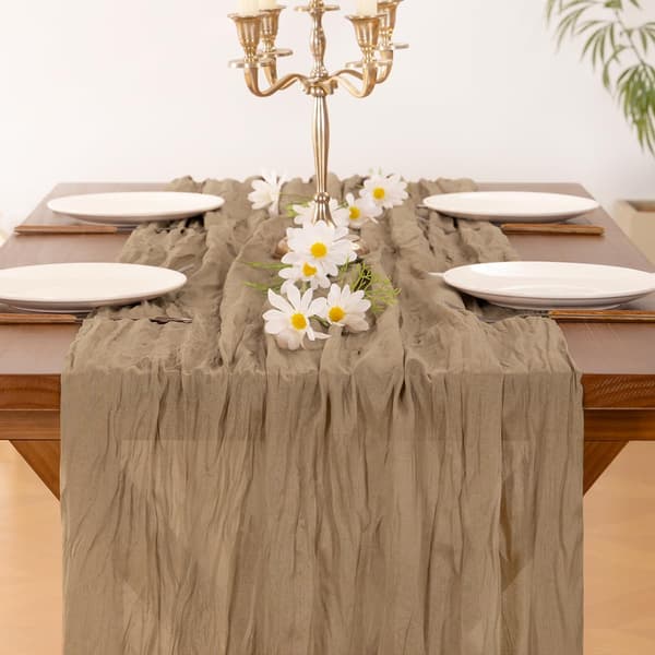Khaki Osteklede Bordløper, 3 Meter, Bohemsk