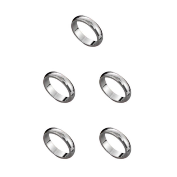 1/2/3/5 Vuxna Ceremoniring i Legering Moderna Ringar Dekoration Smycken Silver Size 10 5PCS