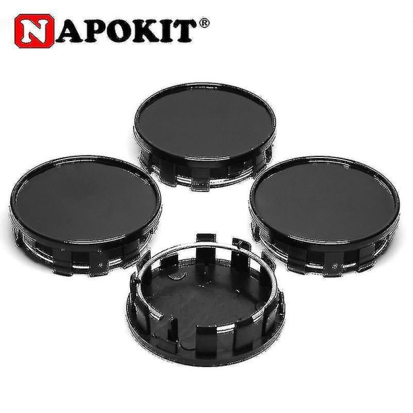 4 stk 54mm(52mm-50mm) Bilhjul Felg Navkapsel Auto Bilhjul Senterhetter Navkapsel Støvtette Deksel Svart Krom, Sølv