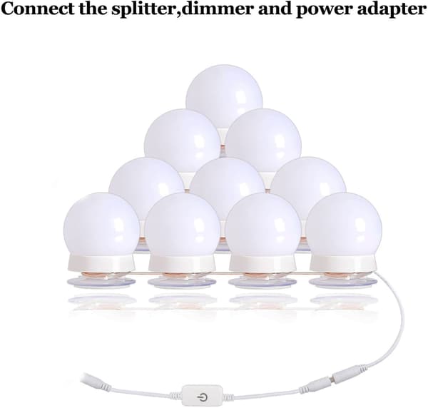Hollywood Style LED Vanity Spejl Lys Sæt, Hvid