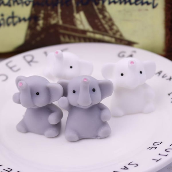 Haloppe Söta Squishy Elefant Klämma Läkning Rolig Barn Kawaii Leksak Stressavlastare Dekoration Grey