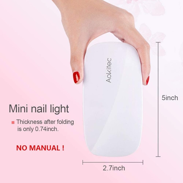 Mini UV LED-nagellampa, bärbar nageltork för alla gelnagellacker