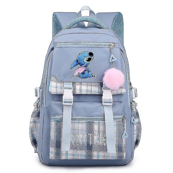 Lilo Stitch Ryggsekk Barn Skole College Student Laptop Bag Reise Ryggsekk Blue