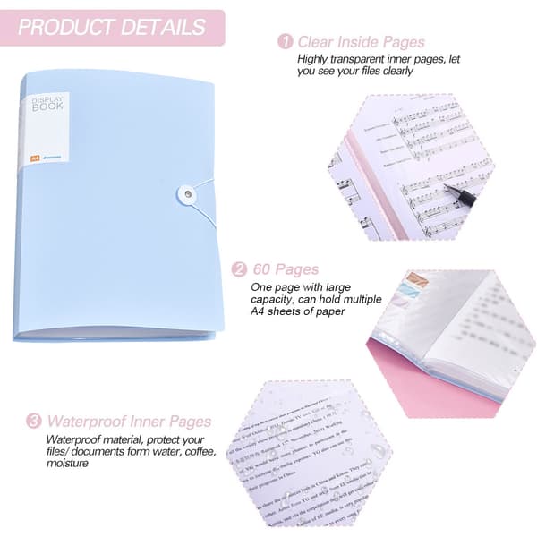 Mappe Transparent Interiør Multi-lags Ressourcebog Studerende Testtaske Binder Kontraktmappe Filmappe
