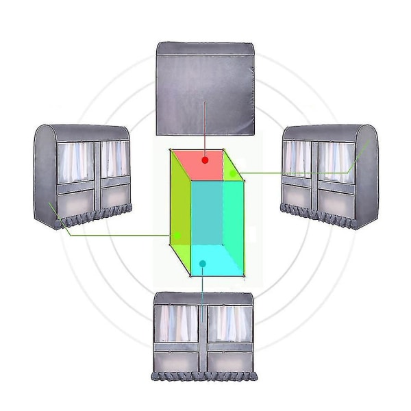 Klar garderobsdammskydd Klädskydd Klädställ Dammskydd Vattentät Hängande Kläder Kostym Dammskydd Organizer S